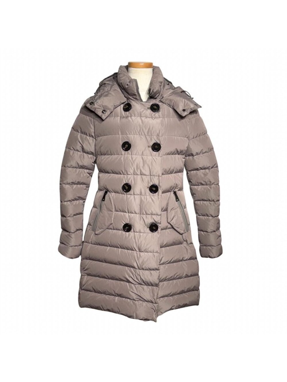 Moncler Garbet Down Coat 1 Greige Nylon Jacket